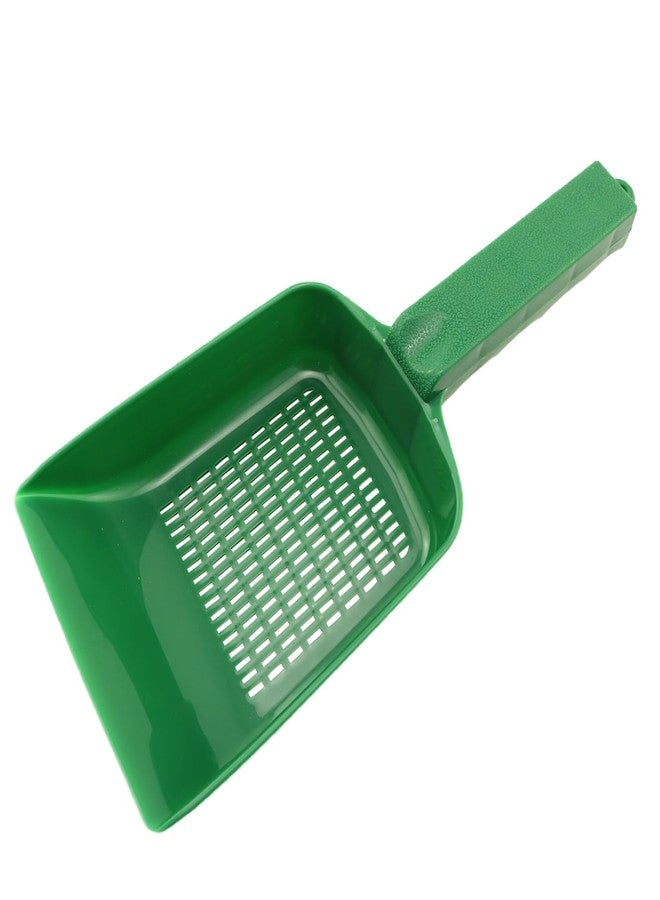 YTgilo Aquarium Fish Tank Garden Sand Cleaning Shovel Green 5.11x4.33inch Lizard Feces Scoop Sand Filter Used for Home Gardens Fish Tanks and Swimming Pools - Image 1